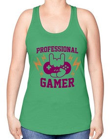 professional gamer 148# - video games -Racerback Tank