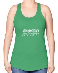 programmer some one who 1# - computer -Racerback Tank