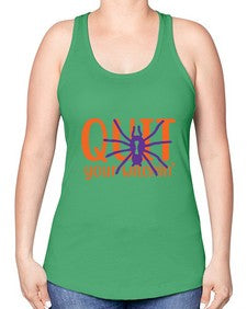 quit your witchin 32# - witch -Racerback Tank