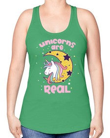 quotes of unicorns unicorns are real unicorns are real 363# - unicorn -Racerback Tank