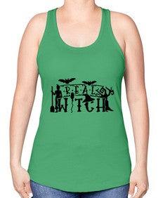 real witch 29# - witch -Racerback Tank