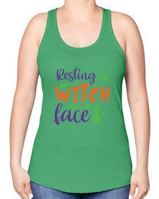 resting witch face 25# - witch -Racerback Tank