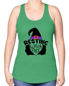 resting witch face 27# - witch -Racerback Tank