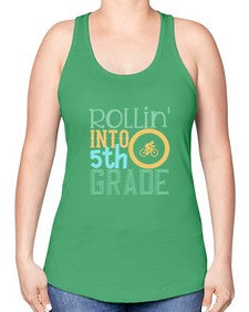 rollin into fifth grade 775# - fifth grade -Racerback Tank