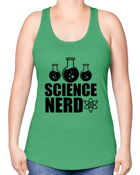 science nerd 62# - general science -Racerback Tank