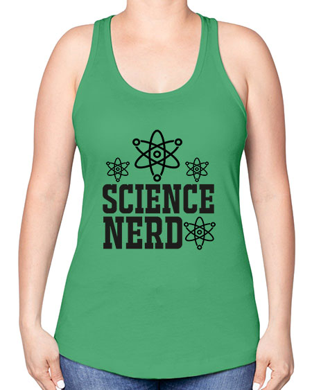 science nerd 63# - general science -Racerback Tank