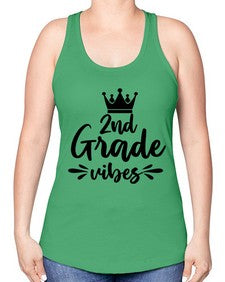 second Grade vibes 838# - second grade -Racerback Tank