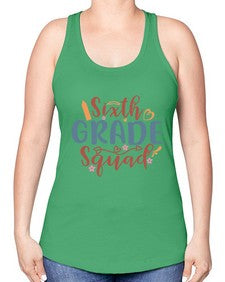 sixth grade squad 883# - sixth grade -Racerback Tank