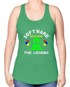 software developer the legend 16# - computer -Racerback Tank