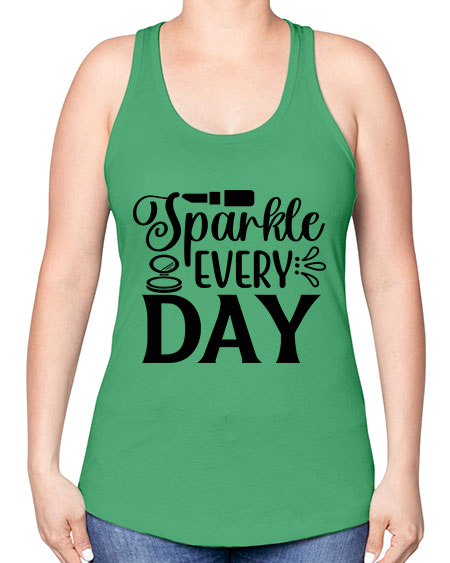 sparkle every day 18# - beauty - fashion -Racerback Tank