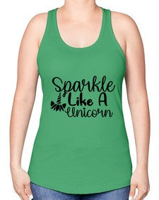 sparkle like a unicorn 417# - unicorn -Racerback Tank