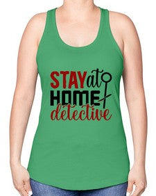 stay at home detective 1112# - true crime -Racerback Tank