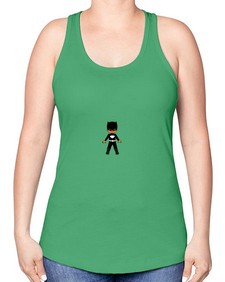super kid 8# - black boys or men -Racerback Tank