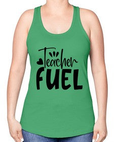 teacher fuel Style 372# - teacher -Racerback Tank