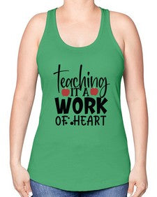 teaching it a work of heart Style 406# - teacher -Racerback Tank
