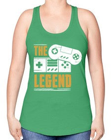 the legend 156# - video games -Racerback Tank