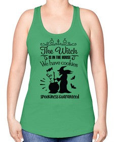the witch is in the house sign 20# - witch -Racerback Tank