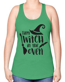 tiny witch in the oven 18# - witch -Racerback Tank