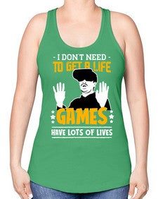 to get a life game 159# - video games -Racerback Tank