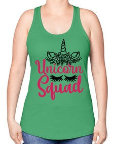 unicorn squad 483# - unicorn -Racerback Tank