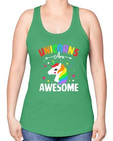 unicorns are awesome 520# - unicorn -Racerback Tank