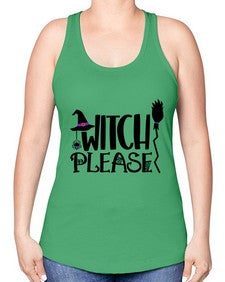 witch please 14# - witch -Racerback Tank