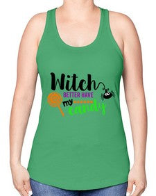 witchbetterhavecandy 12# - witch -Racerback Tank