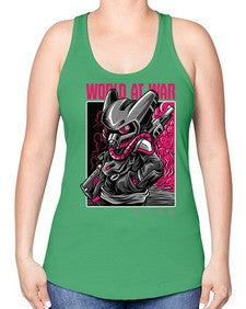 worldatwartshirtdesign 1254# - art pop art -Racerback Tank