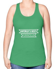 worlds best uncle 698# - uncle -Racerback Tank