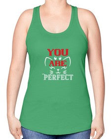 you are perfect Style 124# - cats -Racerback Tank