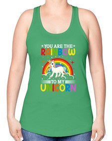 you are the rainbow to my unicorn 562# - unicorn -Racerback Tank