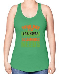 your one stop for home cleaning needs Style 493# - cleaner -Racerback Tank