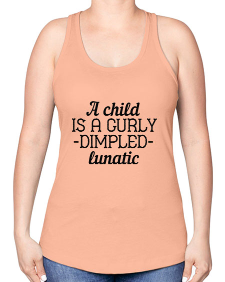 A child is a curly dimpled lunatic Style 9# - kids -Racerback Tank