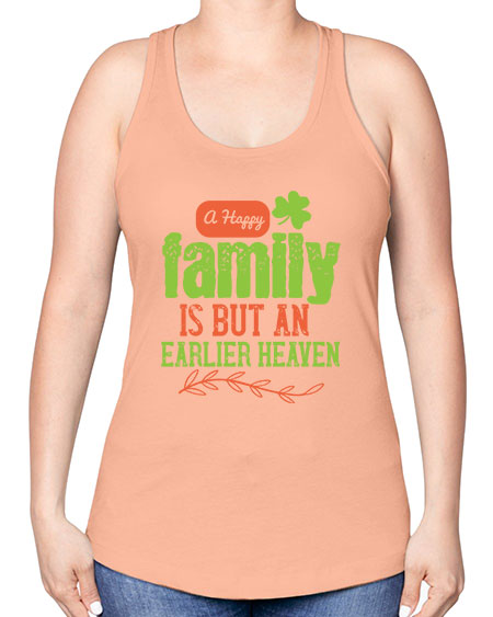 A happy family is but an earlier heaven Style 11# - kids -Racerback Tank