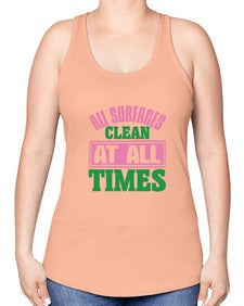 All surfaces clean at all times Style 37# - cleaner -Racerback Tank
