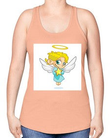 Angel 7# - cartoon general -Racerback Tank