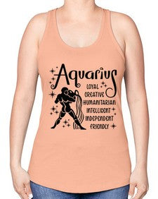 Aquarius 64# - aquarius -Racerback Tank