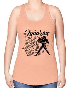Aquarius 72# - aquarius -Racerback Tank
