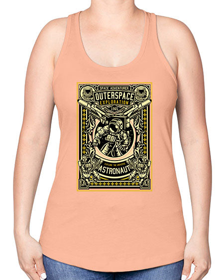 Astronaut Outerspace Exploration 36# - space -Racerback Tank