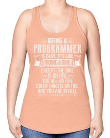 Being a Programmer 4# - computer -Racerback Tank