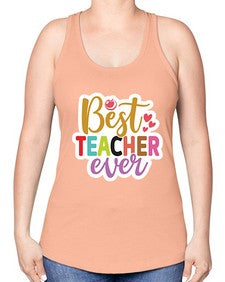 Best Teacher Ever 617# - teacher -Racerback Tank