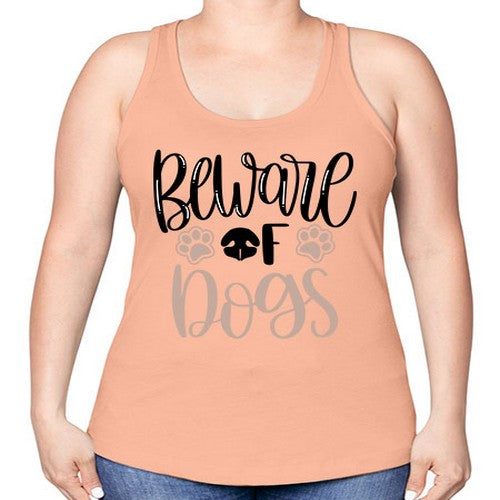 Beware Of Dogs Style 33# - dogs -Racerback Tank