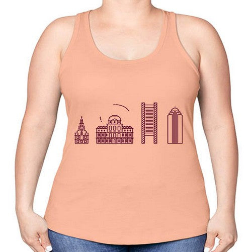 Boston 479# - cities -Racerback Tank