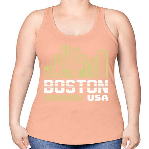 Boston 480# - cities -Racerback Tank