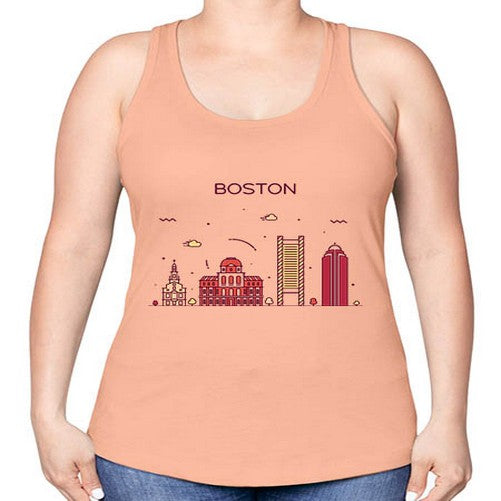 Boston 481# - cities -Racerback Tank