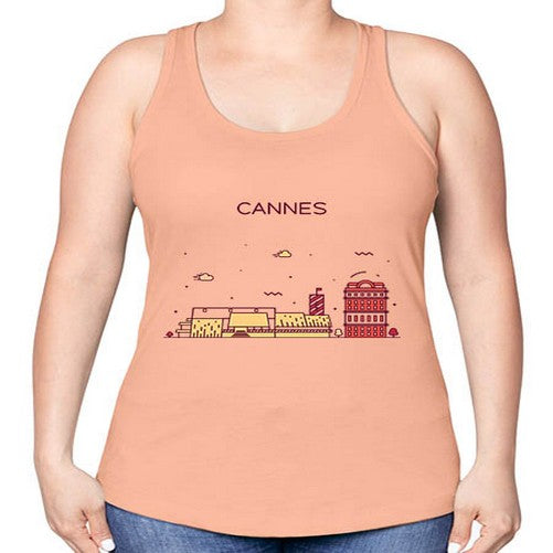 Cannes 545# - cities -Racerback Tank