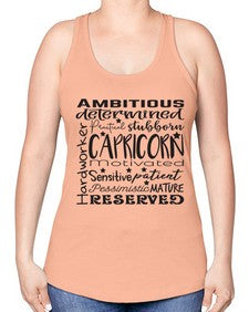 Capricorn 566# - capricorn -Racerback Tank
