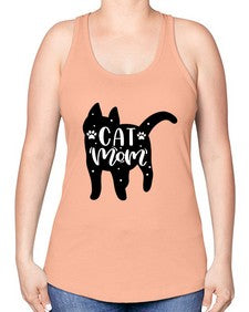 Cat Mom Style 86# - cats -Racerback Tank