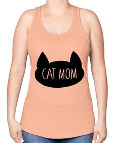 Cat Mom - cats -Racerback Tank