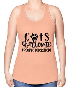 Cats Welcome Style 91# - cats -Racerback Tank